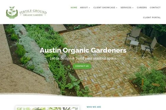Fertile Ground Gardens website screenshot